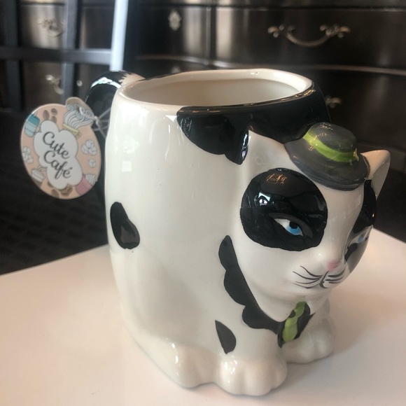 🌻Cute cafés blue eyed cat mug - Picture 1 of 6